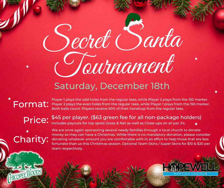 Secret Santa Tournament - Chicopee Woods Golf Course