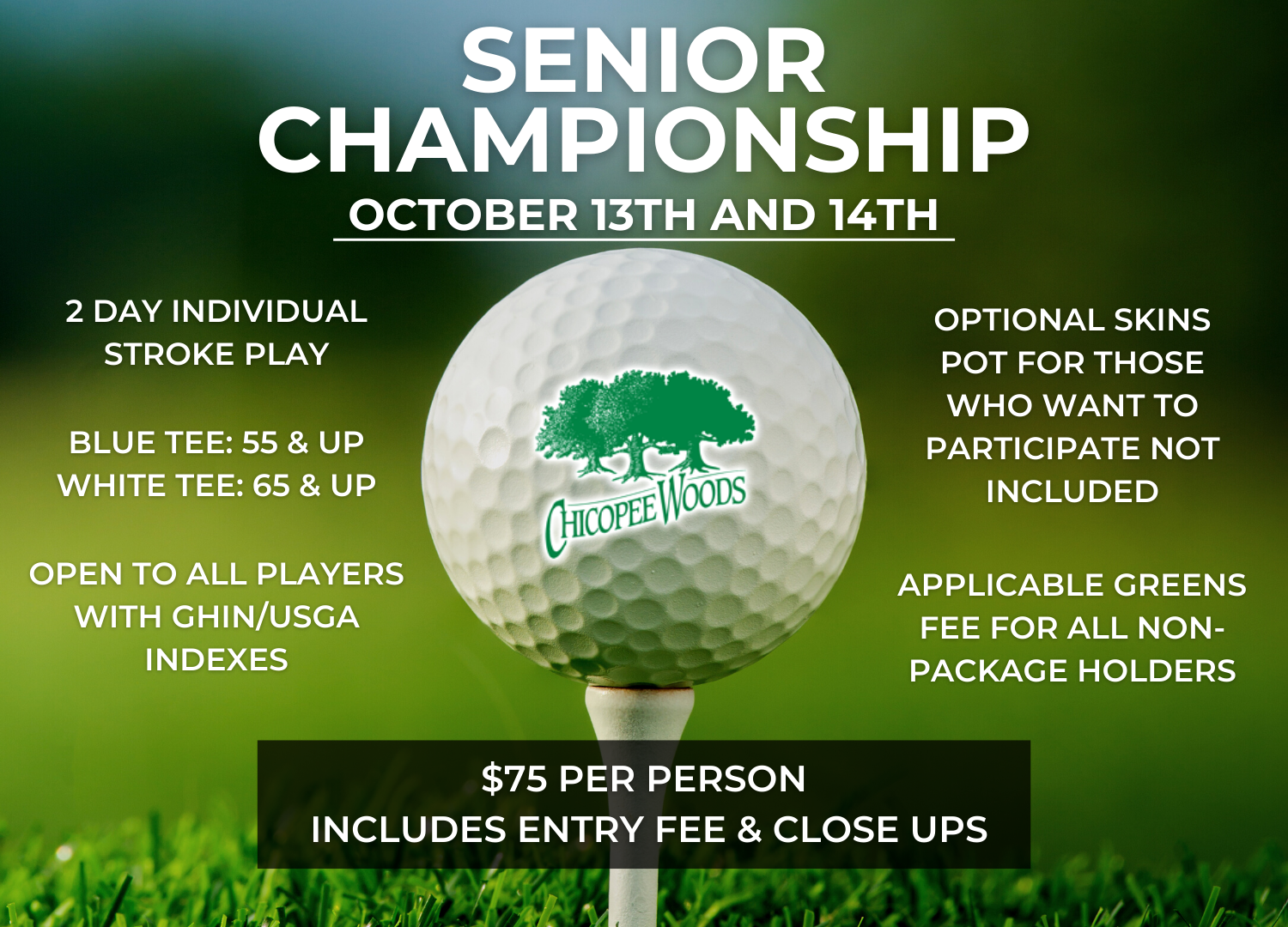 Senior Championship Chicopee Woods Golf Course Senior Championship Chicopee Woods Golf Course